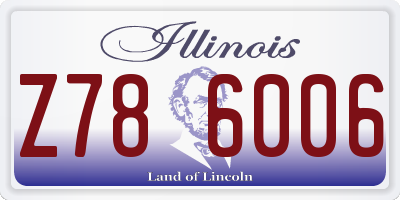 IL license plate Z786006