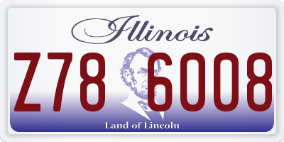 IL license plate Z786008