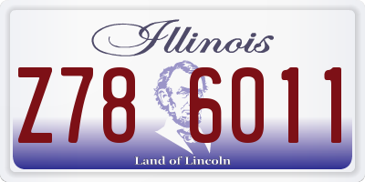 IL license plate Z786011