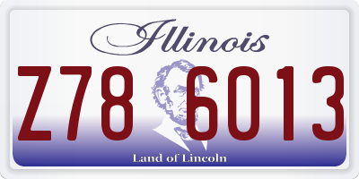 IL license plate Z786013