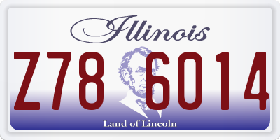 IL license plate Z786014