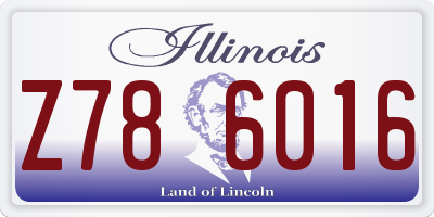IL license plate Z786016