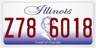 IL license plate Z786018