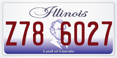IL license plate Z786027