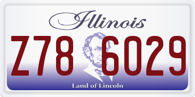 IL license plate Z786029