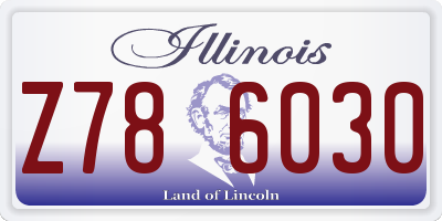IL license plate Z786030