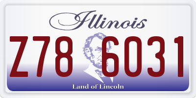 IL license plate Z786031