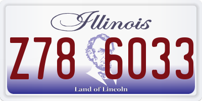 IL license plate Z786033