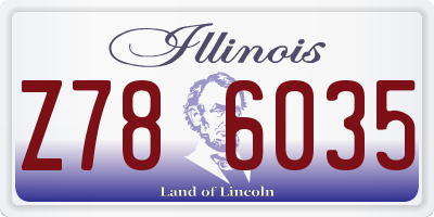 IL license plate Z786035