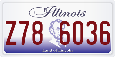 IL license plate Z786036