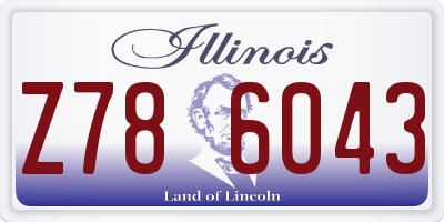IL license plate Z786043