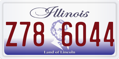 IL license plate Z786044