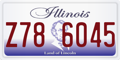 IL license plate Z786045