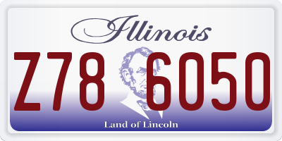 IL license plate Z786050