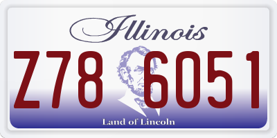 IL license plate Z786051