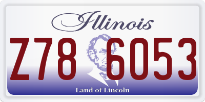 IL license plate Z786053