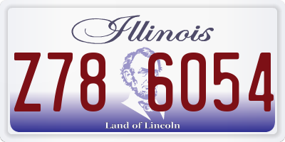 IL license plate Z786054