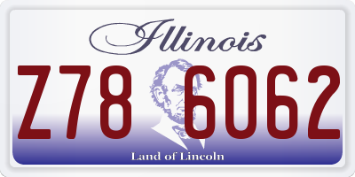 IL license plate Z786062