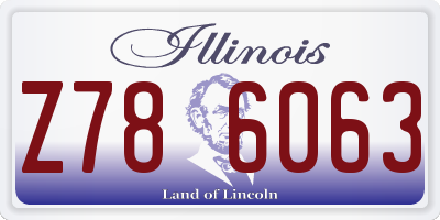 IL license plate Z786063