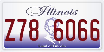 IL license plate Z786066