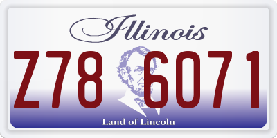 IL license plate Z786071