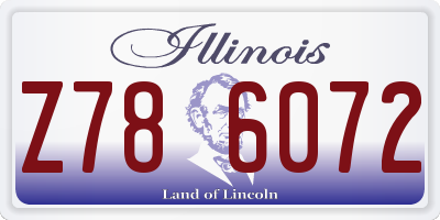 IL license plate Z786072