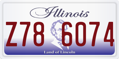 IL license plate Z786074