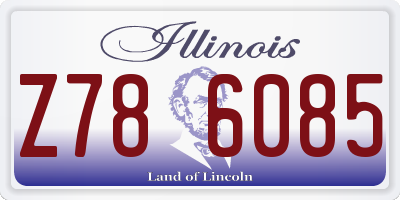 IL license plate Z786085