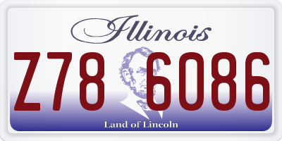 IL license plate Z786086