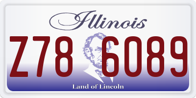 IL license plate Z786089