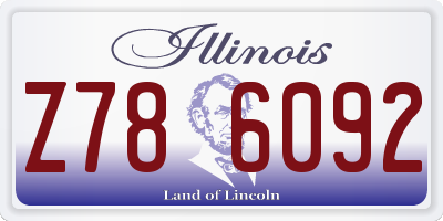 IL license plate Z786092