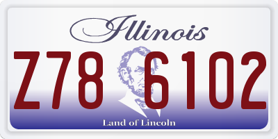 IL license plate Z786102