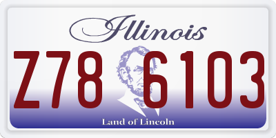 IL license plate Z786103
