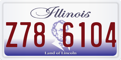 IL license plate Z786104