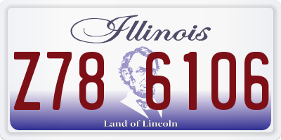 IL license plate Z786106