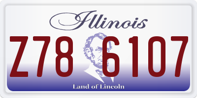 IL license plate Z786107