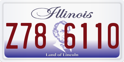 IL license plate Z786110