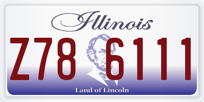 IL license plate Z786111
