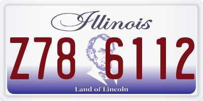 IL license plate Z786112