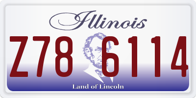IL license plate Z786114