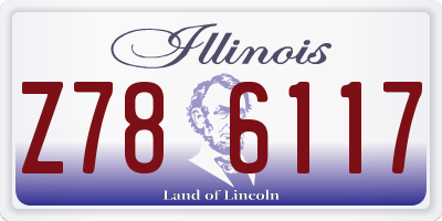 IL license plate Z786117