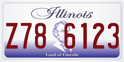 IL license plate Z786123