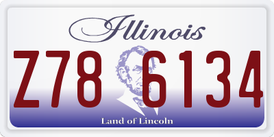 IL license plate Z786134