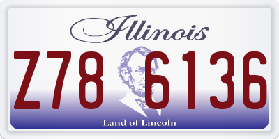 IL license plate Z786136