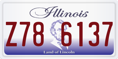 IL license plate Z786137