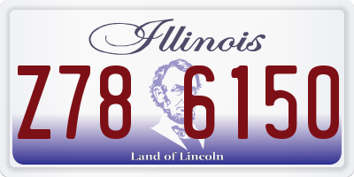 IL license plate Z786150