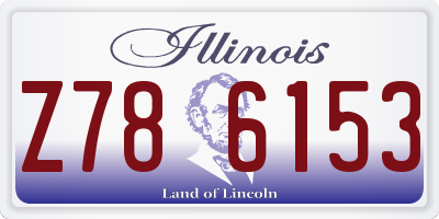 IL license plate Z786153