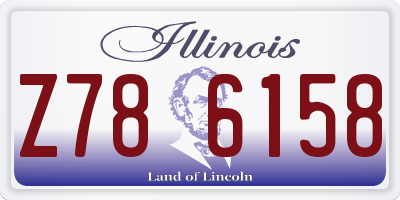 IL license plate Z786158