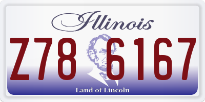 IL license plate Z786167