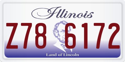 IL license plate Z786172